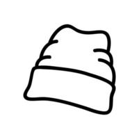 wide lapel beanie icon vector outline illustration