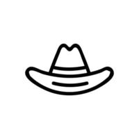 vector de icono de sombrero. ilustración de símbolo de contorno aislado