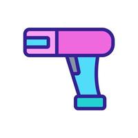 combo barcode scanner icon vector outline illustration