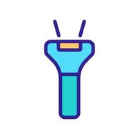 laser barcode scanner in action side view icon vector outline illustration