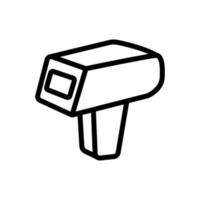 hand electronic barcode scanner icon vector outline illustration