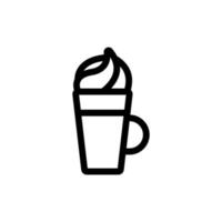 coffee drink icon vector. Isolated contour symbol illustration vector