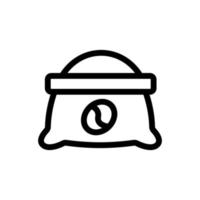 vector de icono de bolsa de café. ilustración de símbolo de contorno aislado