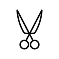 tijeras para el vector de icono de corte de pelo. ilustración de símbolo de contorno aislado