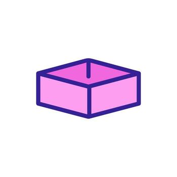 vector de icono de paquete de caja. ilustración de símbolo de contorno aislado