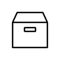 cardboard box icon vector. Isolated contour symbol illustration vector