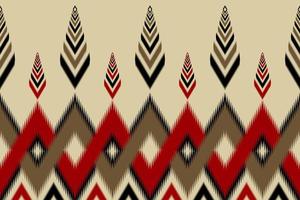 estilo nativo ikat. patrón étnico tradicional. diseño para fondo, ilustración, textura, tela, batik, ropa, envoltura, papel tapiz, alfombra, bordado vector