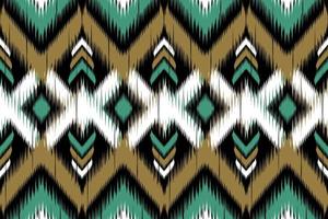 Ikat ethnic aztec seamless pattern. Tribal striped traditional. Design for background,carpet,wallpaper,clothing,wrapping,batik,fabric,Vector illustration.embroidery style. vector