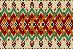 estilo nativo ikat oriental. patrón étnico geométrico tradicional. diseño para fondo, ilustración, textura, tela, batik, ropa, envoltura, papel tapiz, alfombra, bordado vector