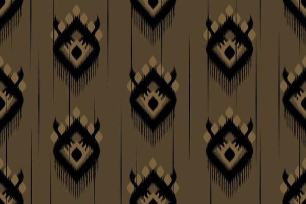 Ikat oriental brown. Geometric ethnic seamless pattern traditional. Style tribal striped. Design for background,illustration,fabric,batik,clothing,wrapping,wallpaper,carpet,embroidery