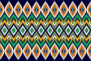 estilo nativo ikat. patrón geométrico étnico sin fisuras tradicional. rayas tribales orientales. diseño para fondo, ilustración, tela, batik, ropa, envoltura, papel tapiz, alfombra, bordado vector