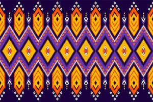 estilo nativo ikat oriental. patrón étnico geométrico tradicional. vector colorido. diseño para fondo, ilustración, tela, batik, ropa, envoltura, papel tapiz, alfombra, bordado