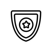 Army shield icon vector. Isolated contour symbol illustration vector