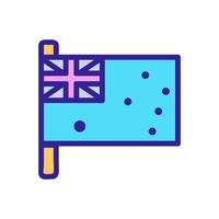 el icono de la bandera de australia es un vector. ilustración de símbolo de contorno aislado vector