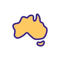 Australia icon vector. Isolated contour symbol illustration vector