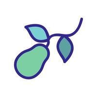an avocado branch icon vector outline illustration