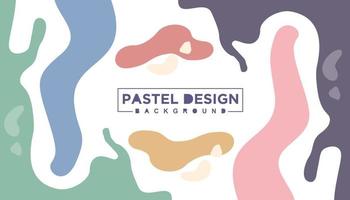 Abstract wavy background pastel color design vector