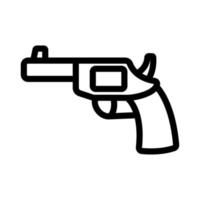 police weapon icon vector. Isolated contour symbol illustration vector