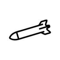 vector de icono de torpedo del ejército. ilustración de símbolo de contorno aislado