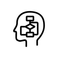 artificial intelligence icon vector. Isolated contour symbol illustration vector