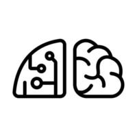artificial intelligence icon vector. Isolated contour symbol illustration vector