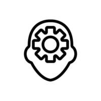 artificial intelligence icon vector. Isolated contour symbol illustration vector