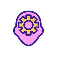 artificial intelligence icon vector. Isolated contour symbol illustration vector