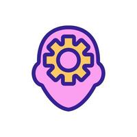 artificial intelligence icon vector. Isolated contour symbol illustration vector