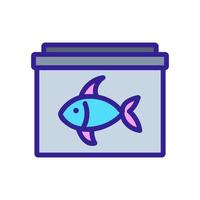 Aquarium icon vector. Isolated contour symbol illustration vector