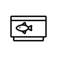 Aquarium icon vector. Isolated contour symbol illustration vector