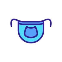 cutting apron with bib icon vector