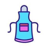rounded apron with pocket for housewife icon vector outline illustration