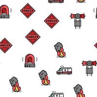 Emergency Helping In Accident Vector Seamless Pattern