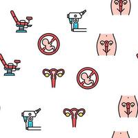 Gynecology Treatment Vector Seamless Pattern