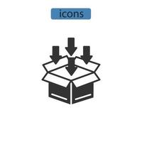 Package icons  symbol vector elements for infographic web