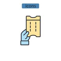 iconos de cupón símbolo elementos vectoriales para web infográfico vector