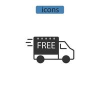 free shipping icons  symbol vector elements for infographic web