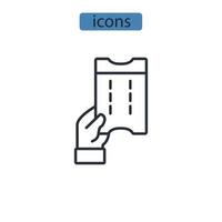 iconos de cupón símbolo elementos vectoriales para web infográfico vector