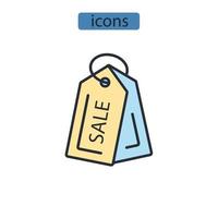 iconos de venta símbolo elementos vectoriales para web infográfico vector