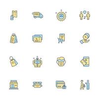 shopping, e-commerce icons set . shopping, e-commerce pack symbol vector elements for infographic web