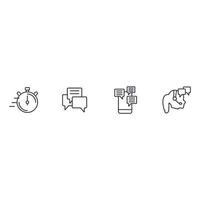 Work from home icons set . Work from home pack symbol vector elements for infographic web