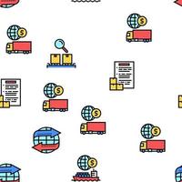 Export Import Logistic Vector Seamless Pattern