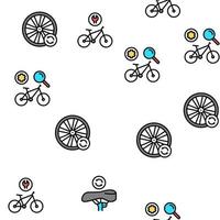 Bike Repair Service Vector Seamless Pattern