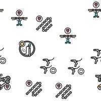 Bike Repair Service Vector Seamless Pattern