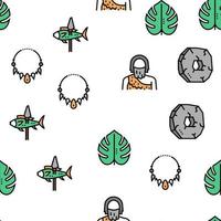 Prehistoric Period Vector Seamless Pattern