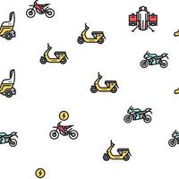 Personal Transport Vector Seamless Pattern