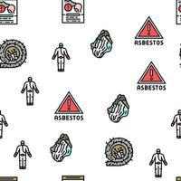 Asbestos Material And Problem Vector Seamless Pattern