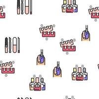 Manicure And Pedicure Vector Seamless Pattern
