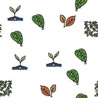 Leaf Branch Natural Foliage Tree Vector Seamless Pattern