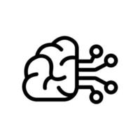 artificial intelligence icon vector. Isolated contour symbol illustration vector